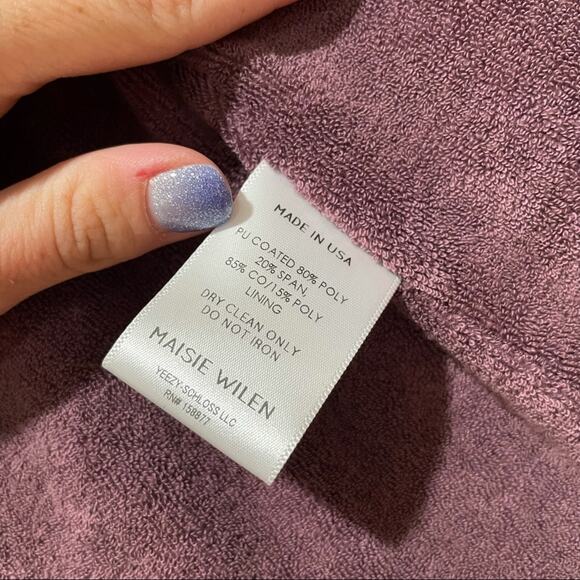 NEW MAISIE WILEN Humanoid Track Jacket Aubergine Purple Shiny Small - Picture 8 of 10